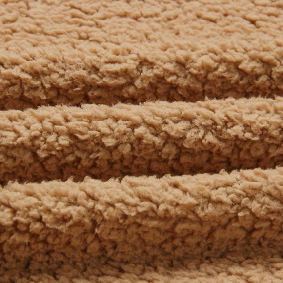 Beige Fleece Jacket Coat - Picture 5 of 6